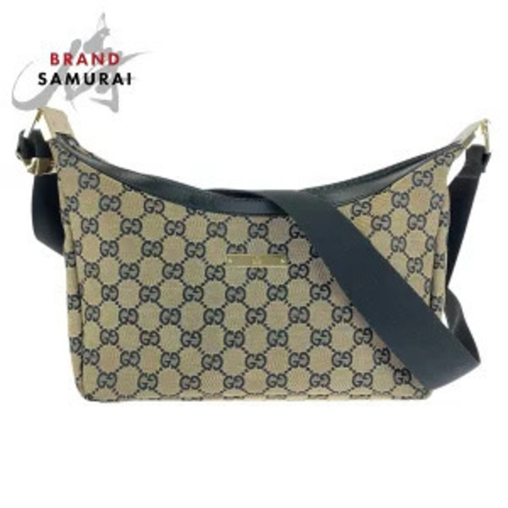 Gucci GG canvas shoulder bag Pouch Clutch beige black
